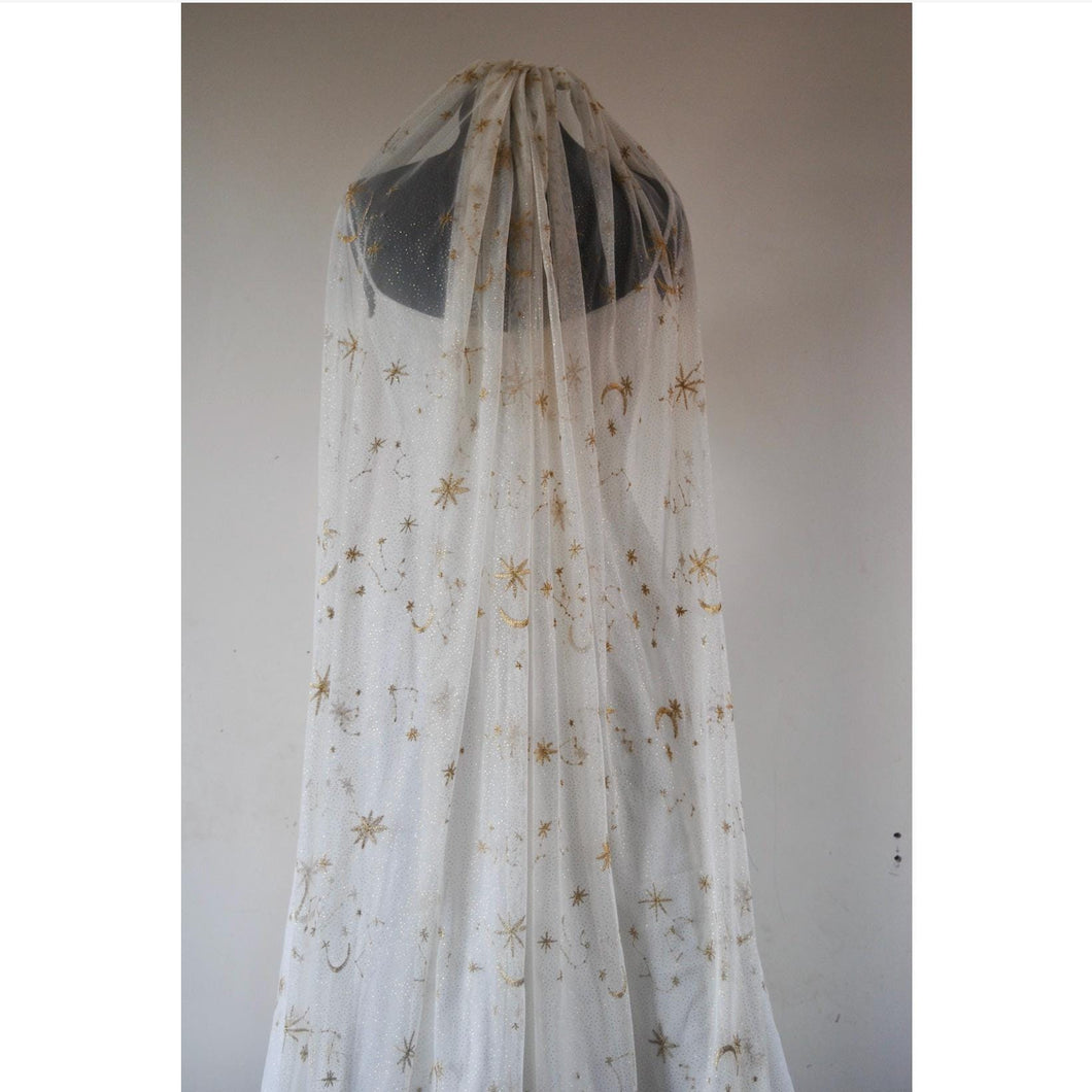 Celestial Embroidered Veil