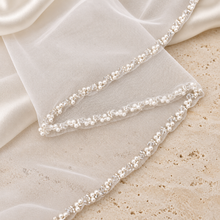 Load image into Gallery viewer, Luxury Pearl &amp; Crystal Beaded Edge Bridal Veil – White or Ivory, 100–300 cm
