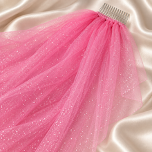 Load image into Gallery viewer, Pink Glitter Wedding Veil – Blush, Nude, Pink &amp; Champagne | 75–500 cm
