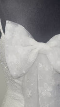 Load and play video in Gallery viewer, Sparkling Floral Embroidered Bridal Bow Veil
