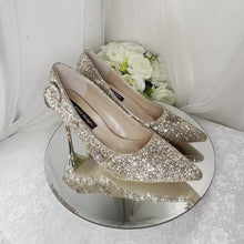 Load and play video in Gallery viewer, Gold Celestial Bridal Shoes
