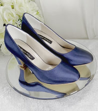 Load and play video in Gallery viewer, Burgundy Block Heel Satin Shoes, Wine Red Bridal Court Shoes
