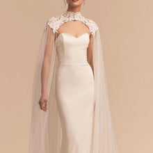 Load image into Gallery viewer, High Neck Lace Wedding Cape
