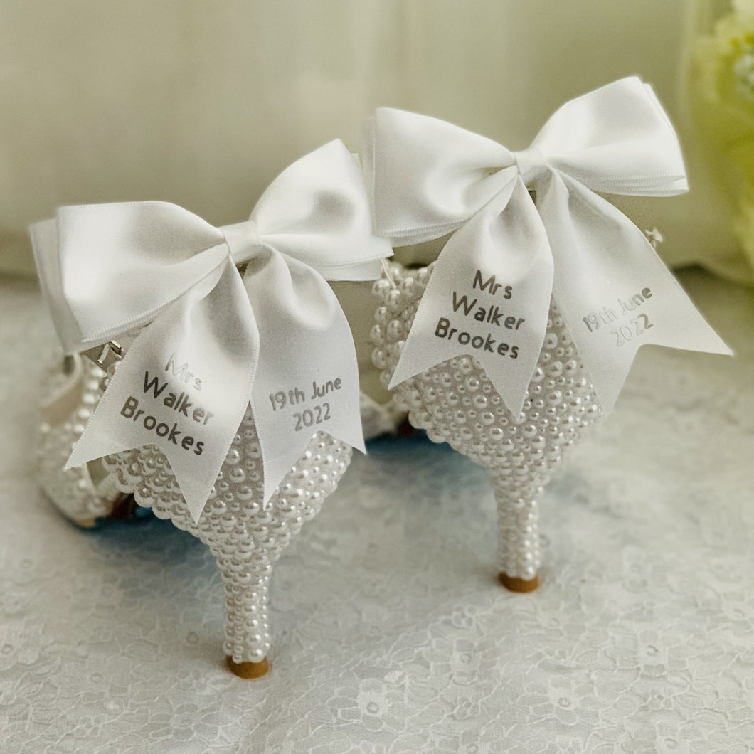 Personalised Bridal Shoe Clips