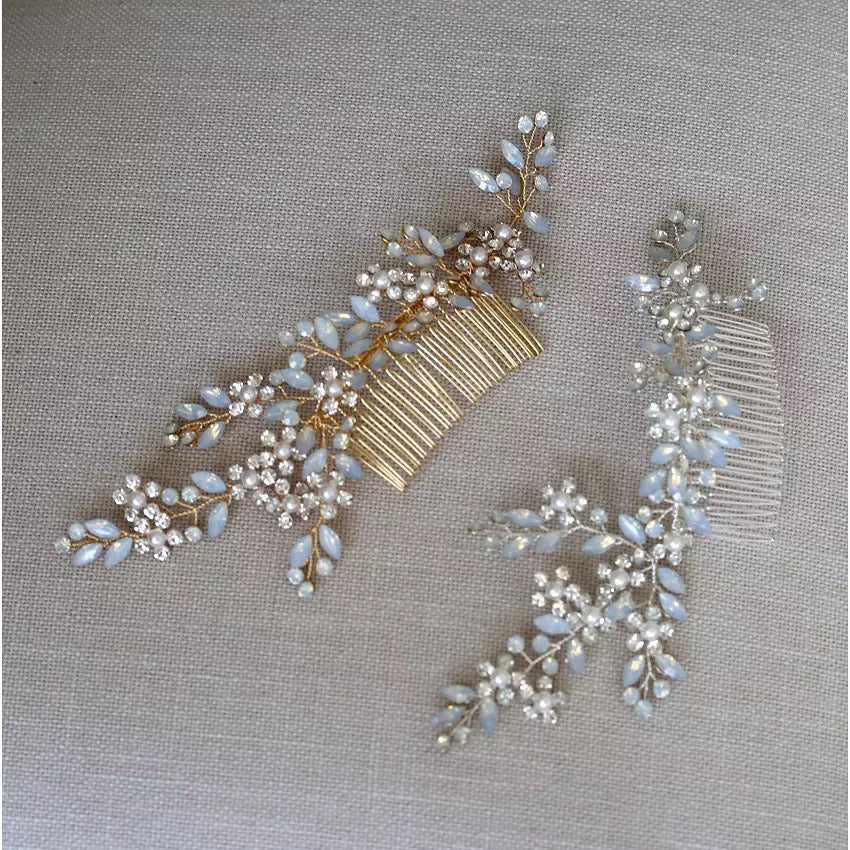 Opal, Crystal and Pearl Hair Comb