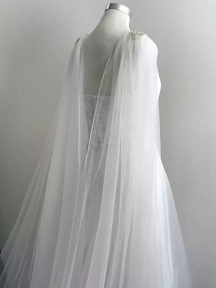 Wedding Cape with Crystal Detail