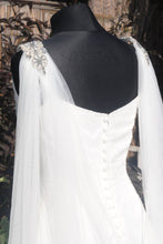 Load image into Gallery viewer, Wedding Cape with Crystal Appliqués
