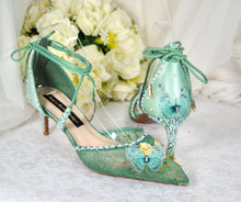Load image into Gallery viewer, Sage Green Butterfly Shoes
