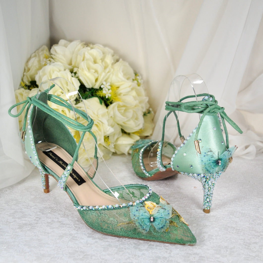 Sage Green Butterfly Shoes