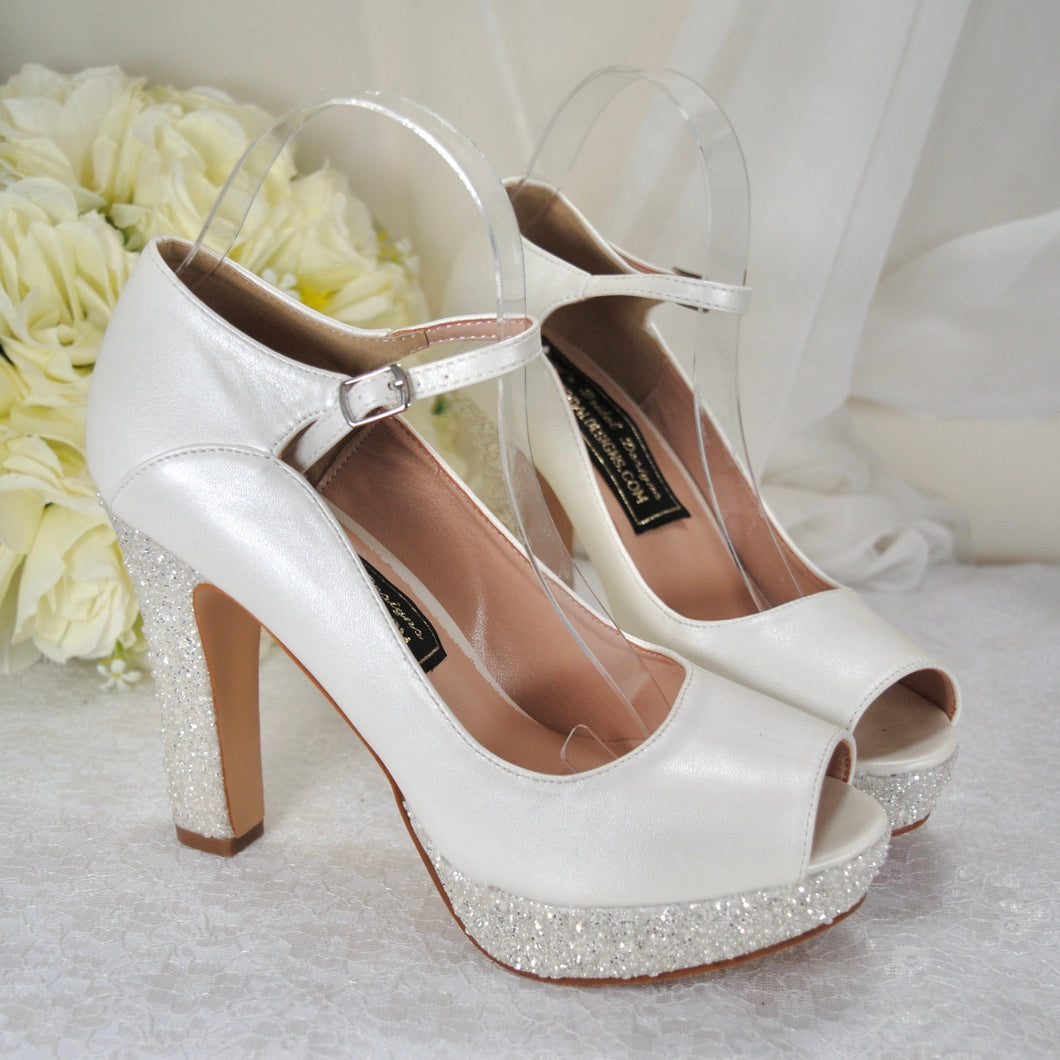 Platform Mary Jane Bridal Shoes