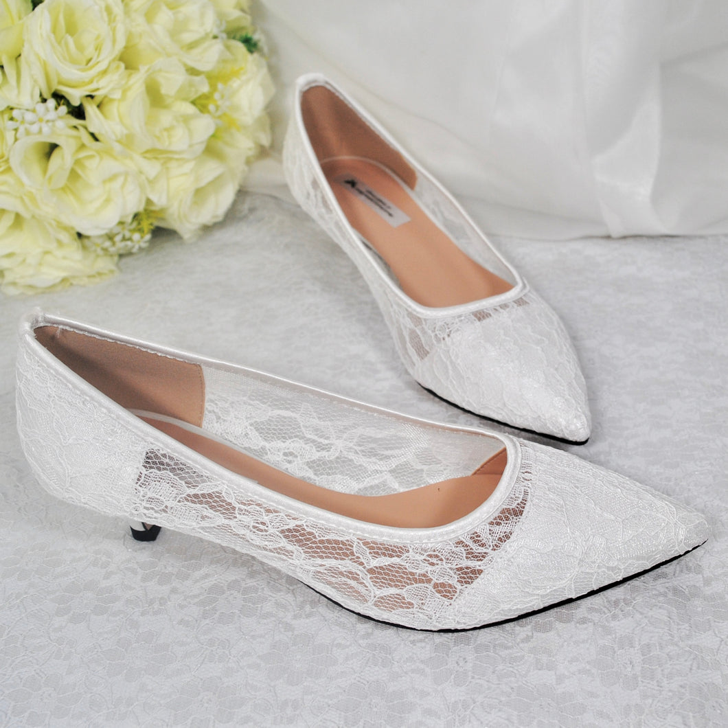 Lace Bridal Shoes | 3cm, 5cm, 7cm or 9cm