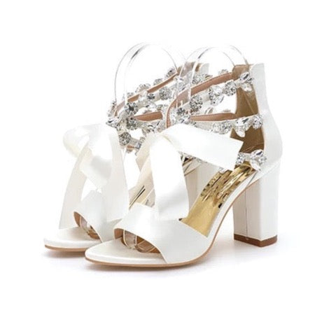 Happily 'EverAfter' Block Heel Bridal Shoes