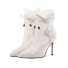 Load image into Gallery viewer, Rose Bridal Boots (White or Black)
