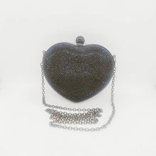 Load image into Gallery viewer, Crystal Heart Bag (Black)
