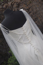 Load image into Gallery viewer, Wedding Cape | Draped Pearl Back
