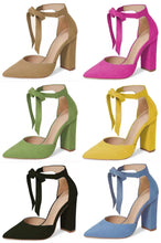 Load image into Gallery viewer, Suede Block Heel with Ankle Strap | Other Colours
