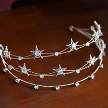 Load image into Gallery viewer, Celestial Moon and Stars Tiara and Hair Clips
