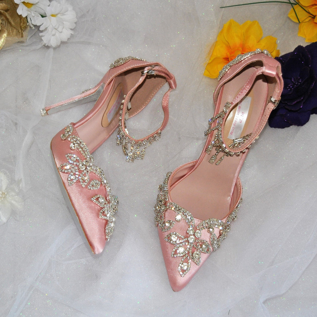 Crystal Trim Sandals | Custom Colours