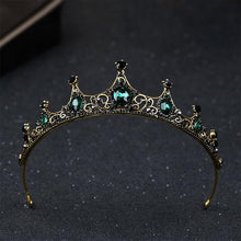 Load image into Gallery viewer, IN STOCK Gothic Gold and Emerald Green Princess Tiara
