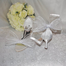 Load image into Gallery viewer, Shoe Bow Clips - Asymmetrical Organza Bow
