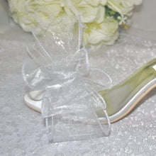 Load image into Gallery viewer, Shoe Bow Clips - Asymmetrical Organza Bow
