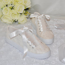 Load image into Gallery viewer, Lace Wedding Shoes | Personalised
