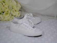 Load image into Gallery viewer, Glitter Trainers | White
