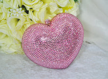 Load image into Gallery viewer, Crystal Heart Bag (Pink)
