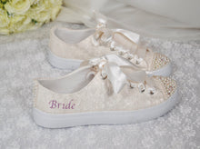 Load image into Gallery viewer, Lace Wedding Shoes | Personalised
