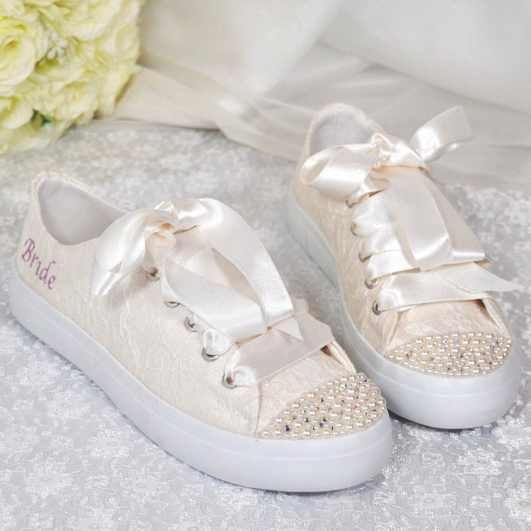 Lace Wedding Shoes | Personalised