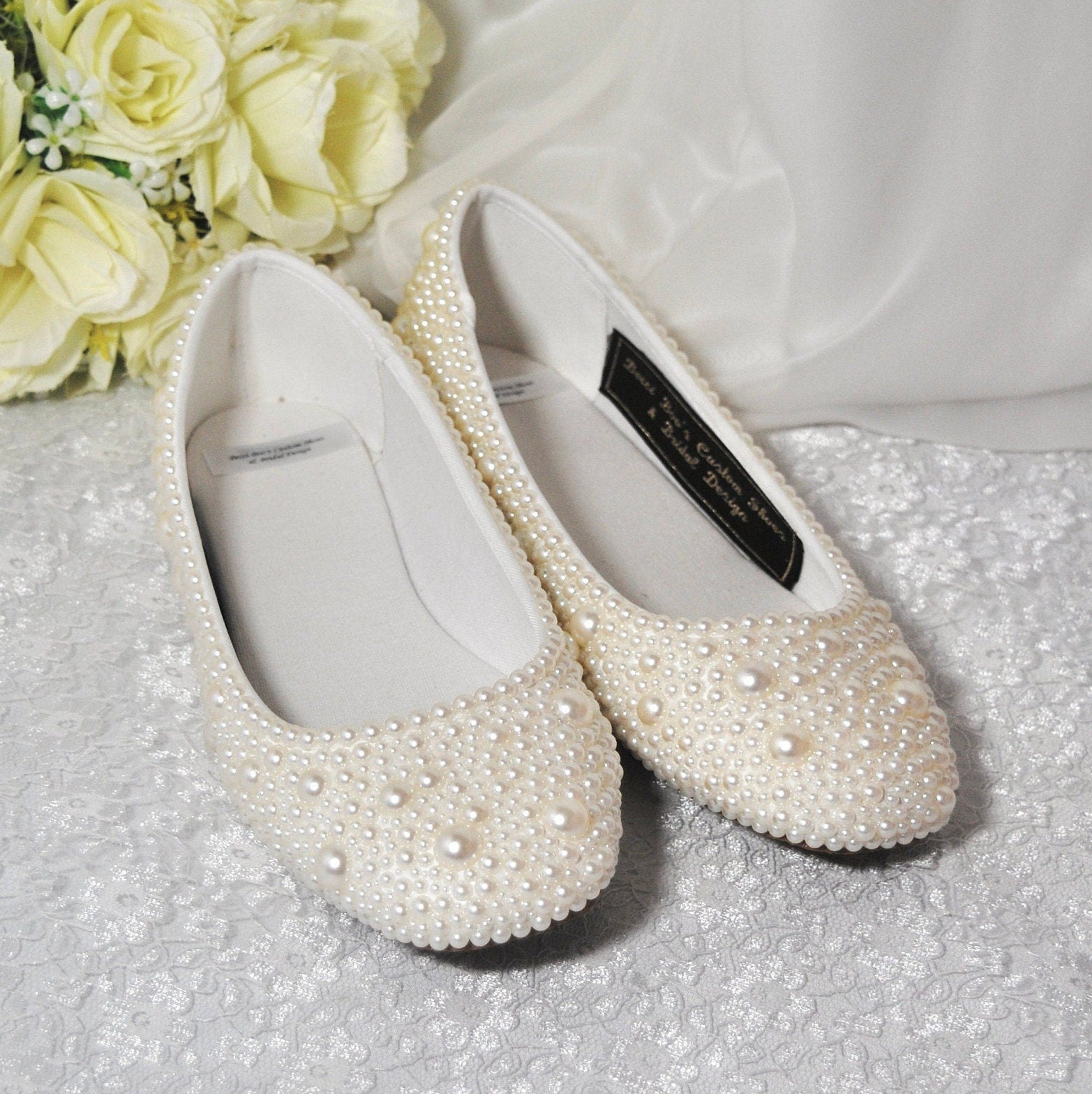 Pearl flat shoes on sale