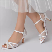 Load image into Gallery viewer, Classic White Bridal Shoes
