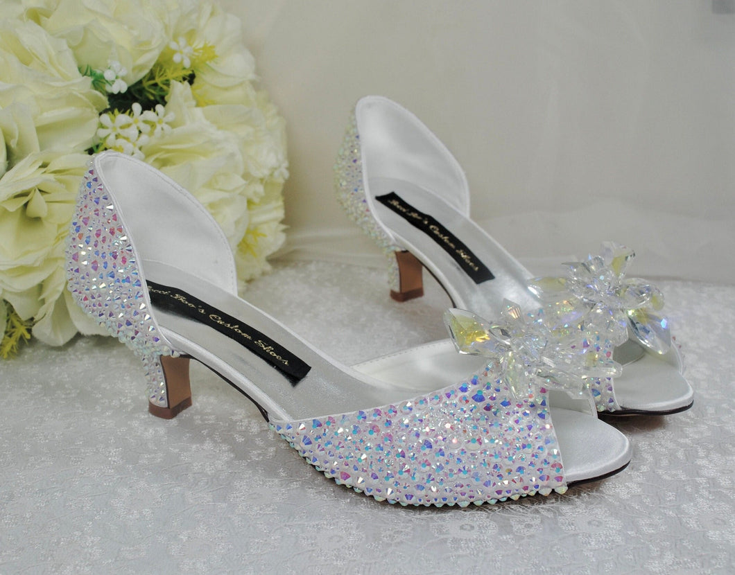 Low Heel Cinderella Wedding Shoes (5cm Heel)