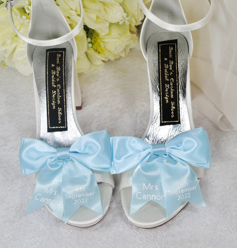 Perfect Bridal Zinnia Crystal Embellished Large Bow Shoe Clips