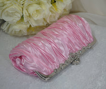 Load image into Gallery viewer, Elegant Bridal Satin Diamanté Clutch Bag | Various Colours
