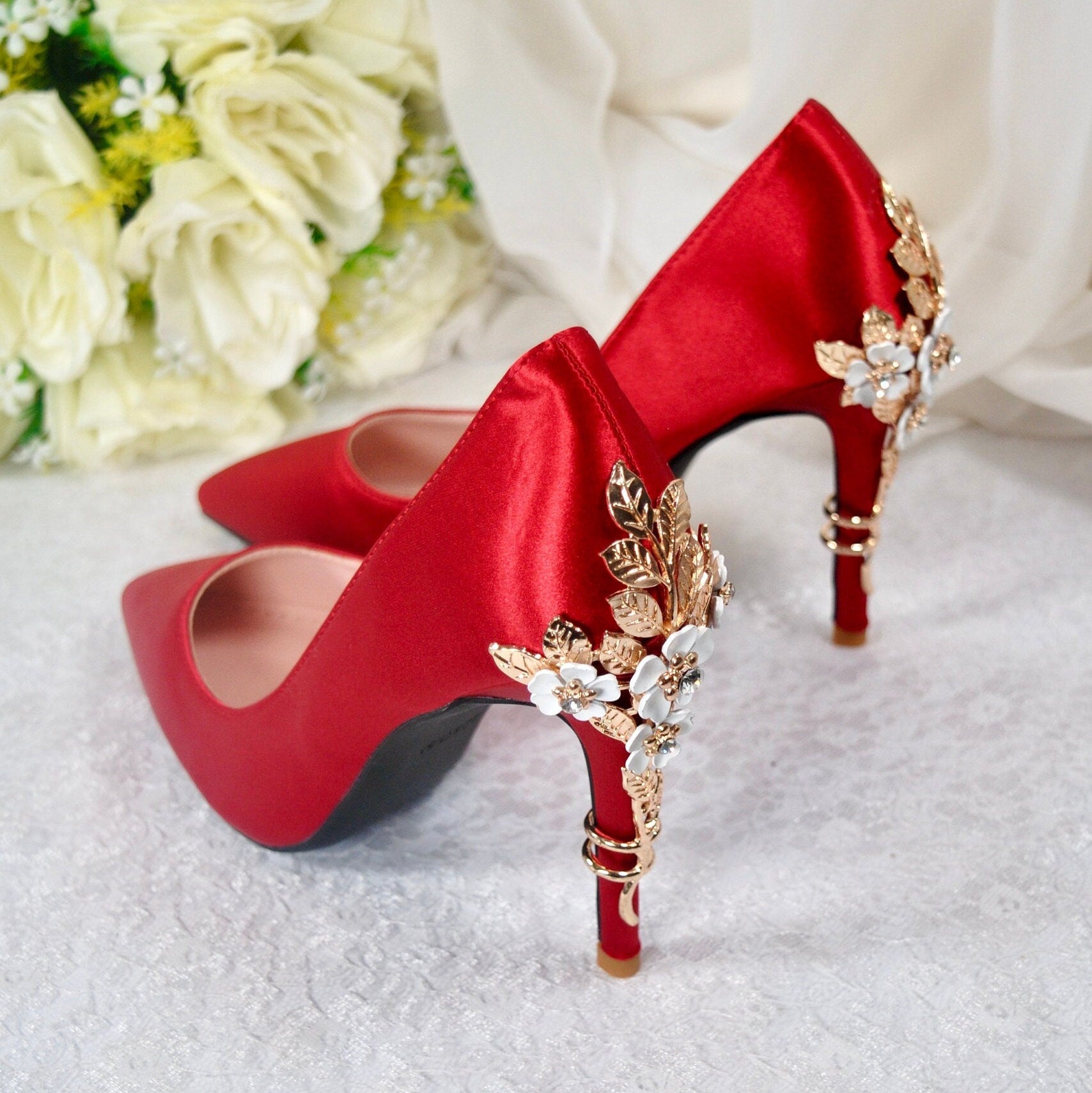 Wedding Shoes Burgundy Gold Heels Bridal Shoes, Burgundy Wedding