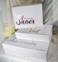 Load image into Gallery viewer, Luxury Wedding Shoe Storage Box | Gift Box | Bridal Accessory Keepsake
