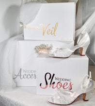 Load image into Gallery viewer, Luxury Wedding Shoe Storage Box | Gift Box | Bridal Accessory Keepsake
