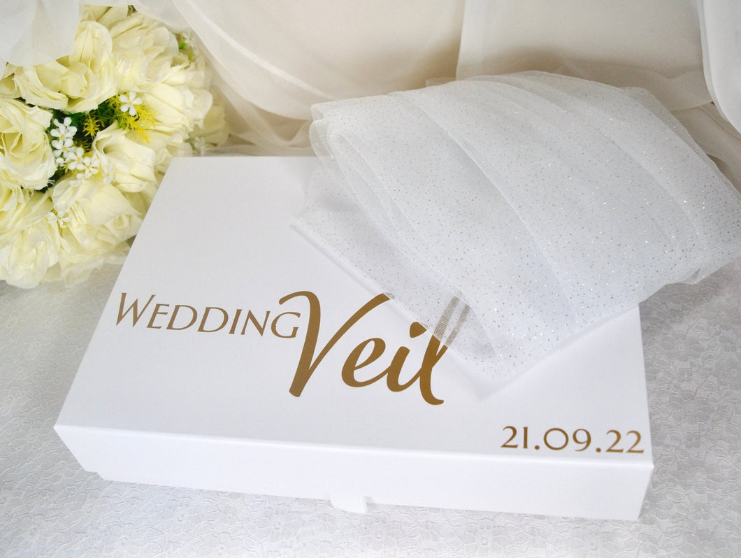 Luxury Wedding Veil Storage Box | Gift Box | Bridal Accessory Keepsake
