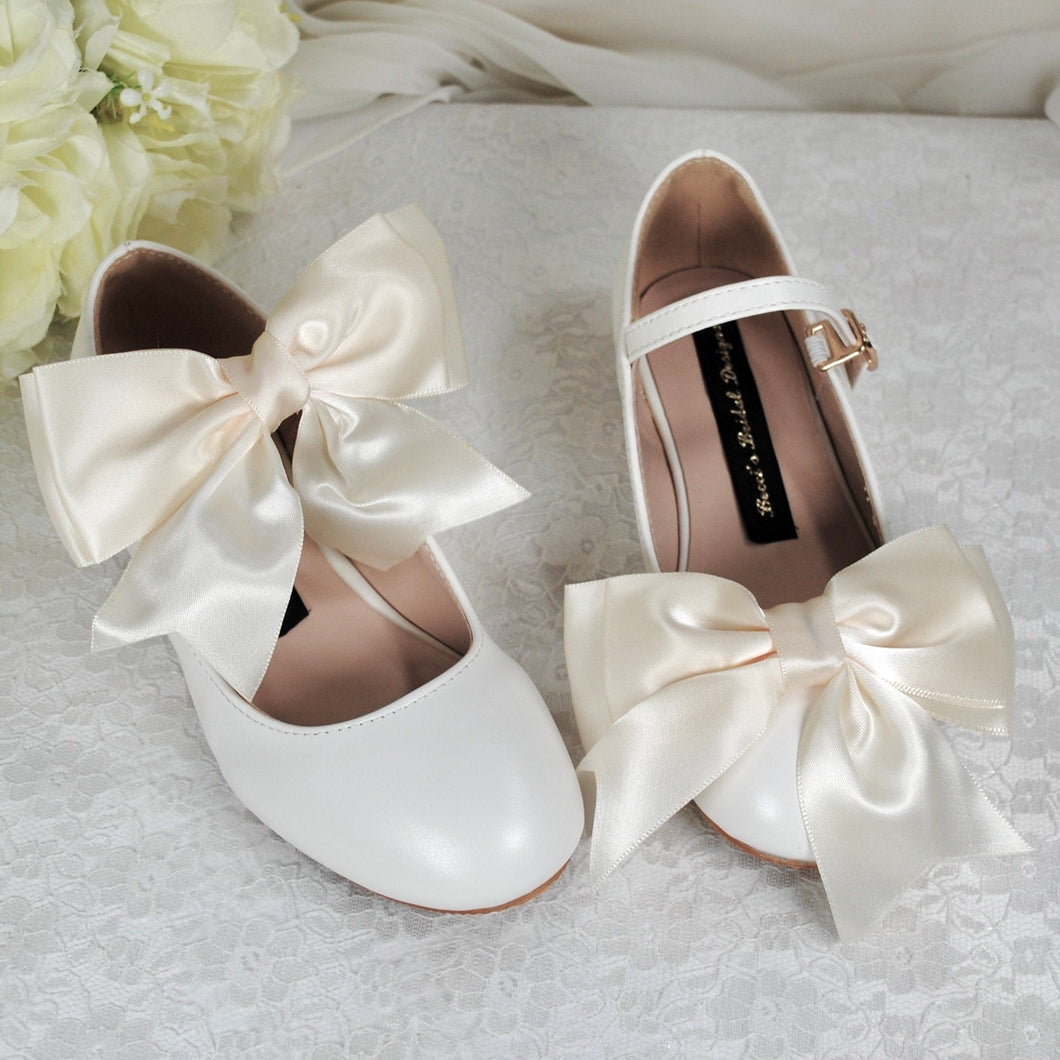 Bow Flower Girl Shoes