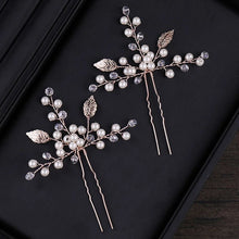 Load image into Gallery viewer, Simple Pearl Bridal Hair Pin | Gold, Silver, Rose Gold
