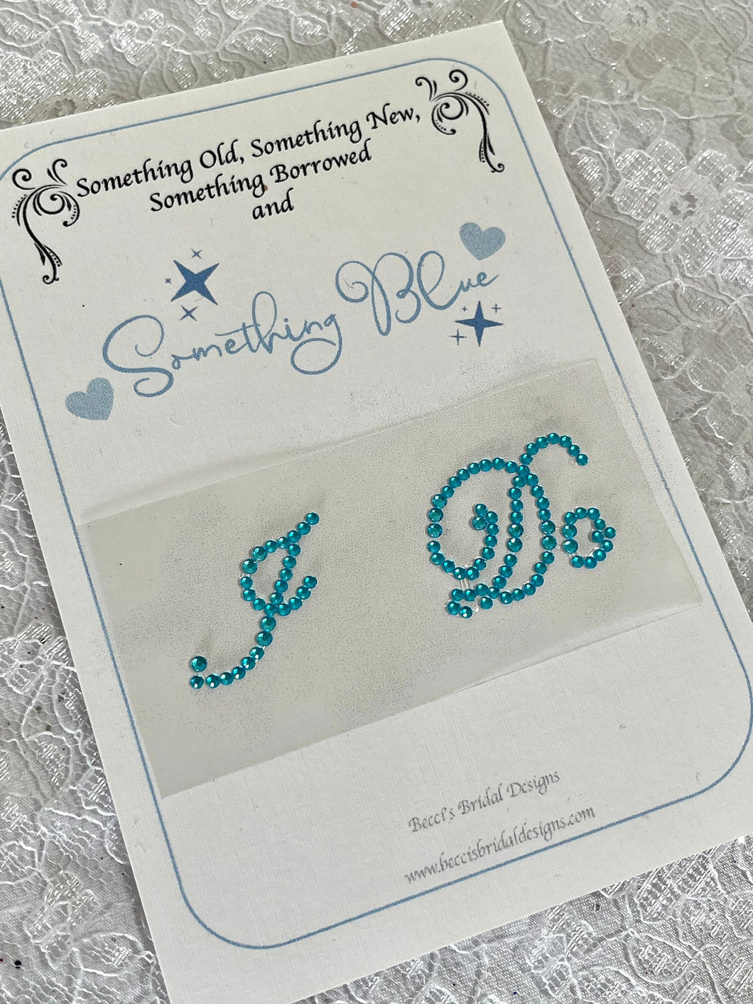 I Do ' Something Blue' Crystal Decal