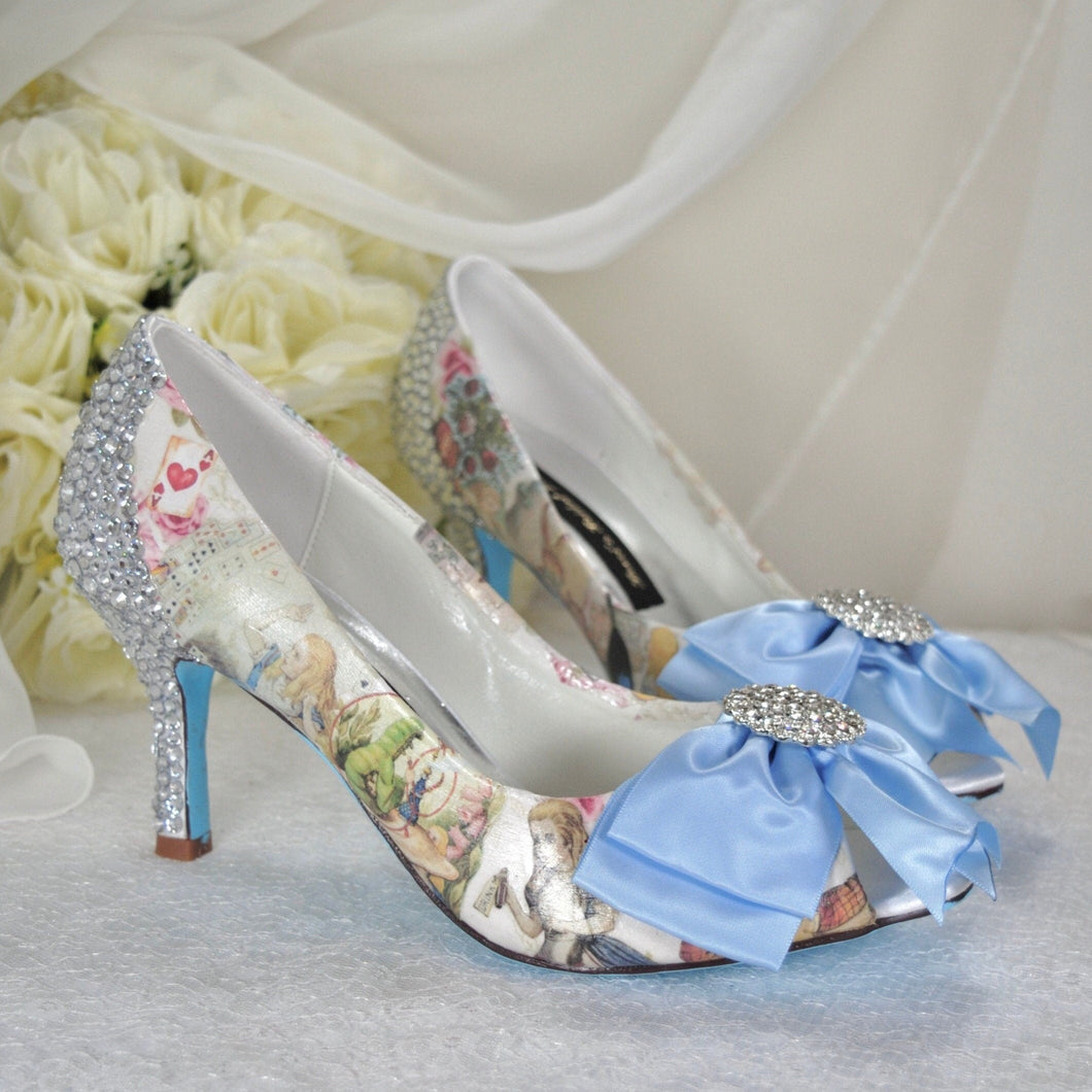 'Alice in Wonderland' Bridal Shoes with 3 Inch Heel