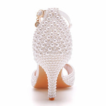 Load image into Gallery viewer, White Pearl Bridal Shoes | 10 or 7cm Heel
