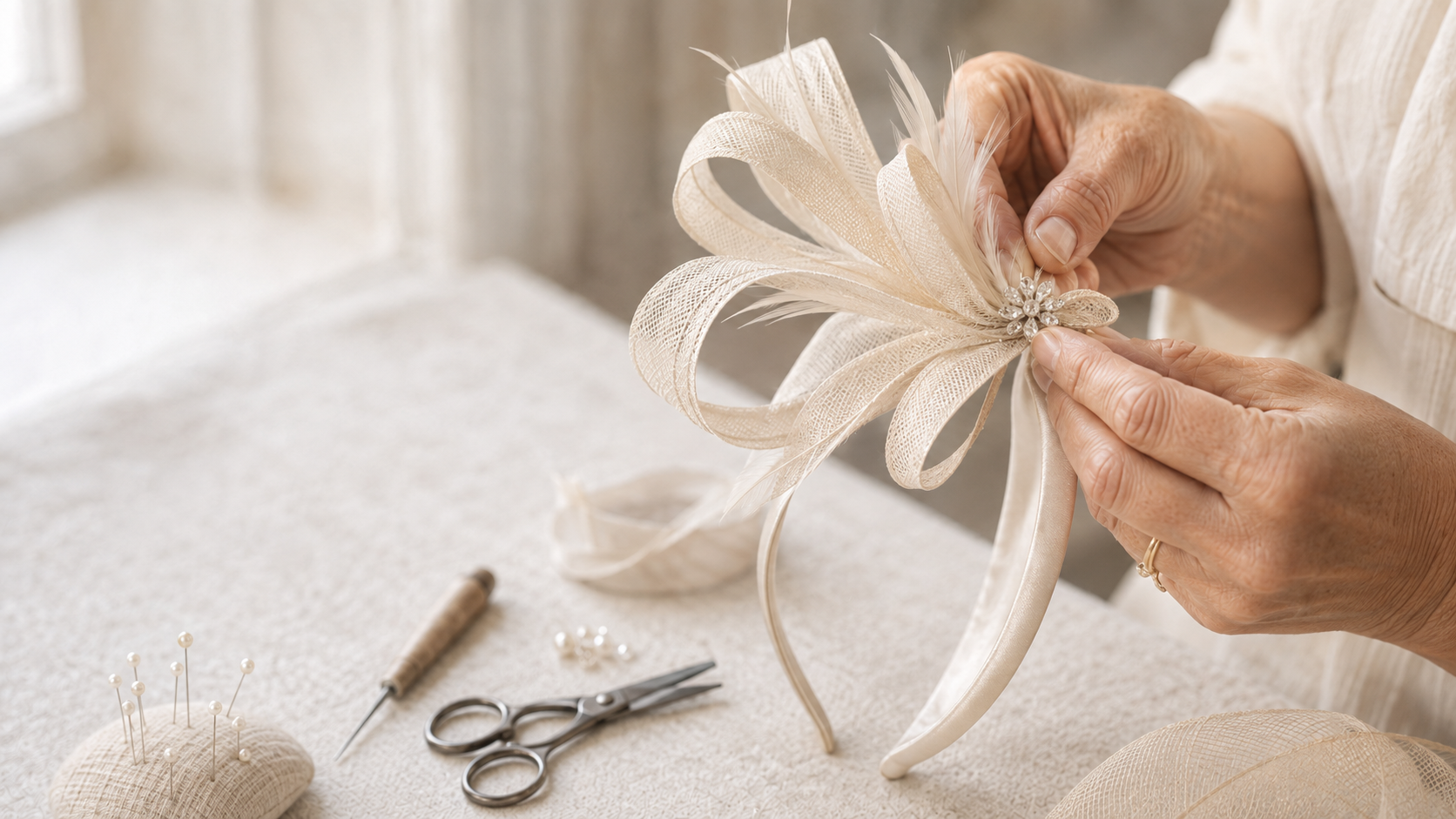 Fascinators & Hats handcrafted in our atelier
