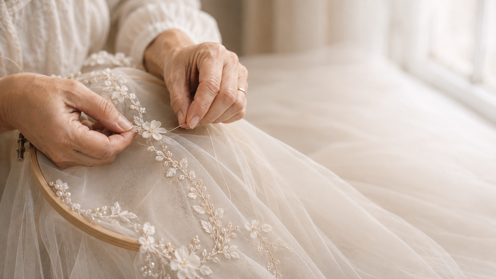 Wedding Veils handcrafted in our atelier